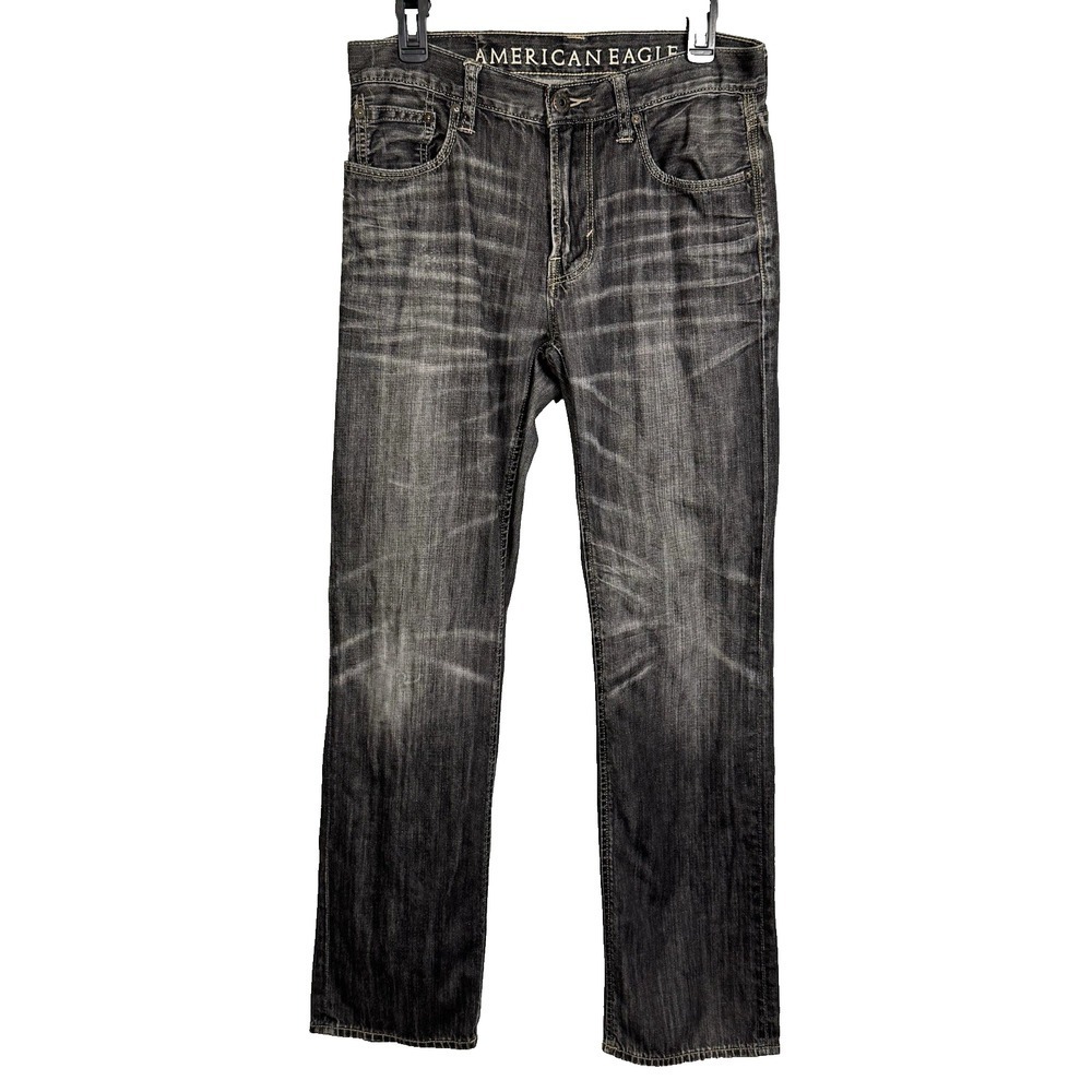 American Eagle Jeans Mens 30x32 Original Straight Indigo Dark Wash Denim Y2Kish